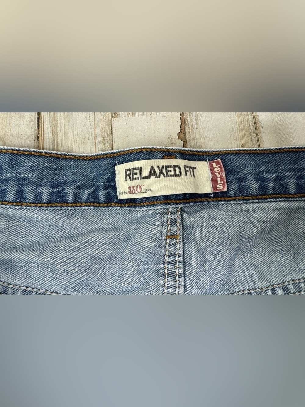 Vintage Levis 550 Pants Jeans Men 42x31 Denim Stretch Blue Straight - Picture 5 of 12